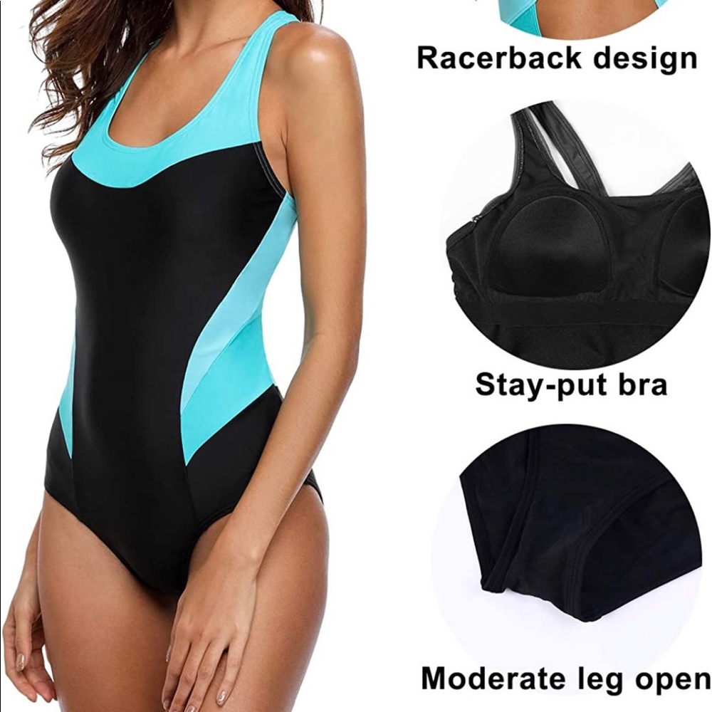 NWT, Racerback Swimsuit - Picture 3 of 3